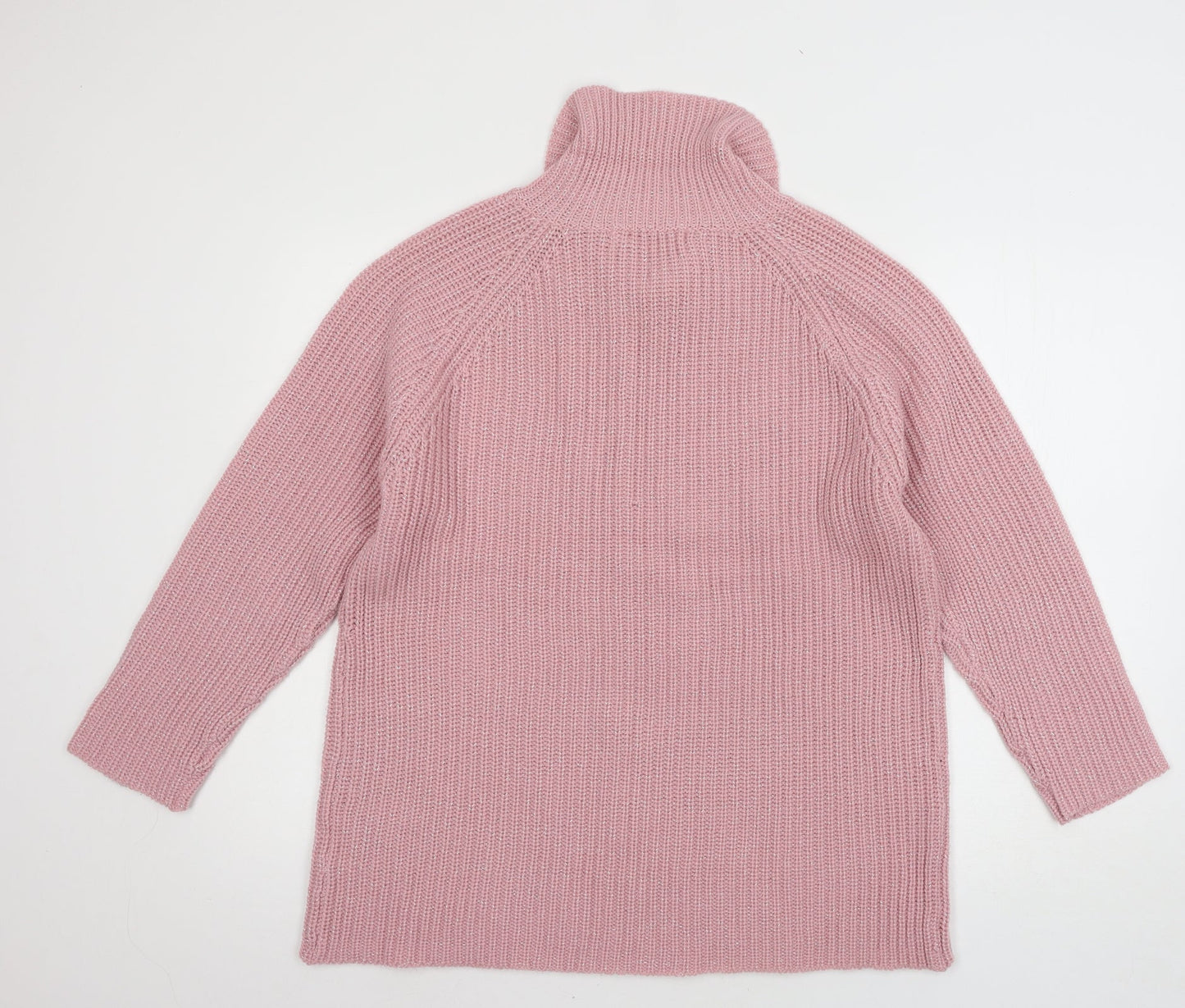 Pure & Natural Womens Pink  Knit Pullover Jumper Size M