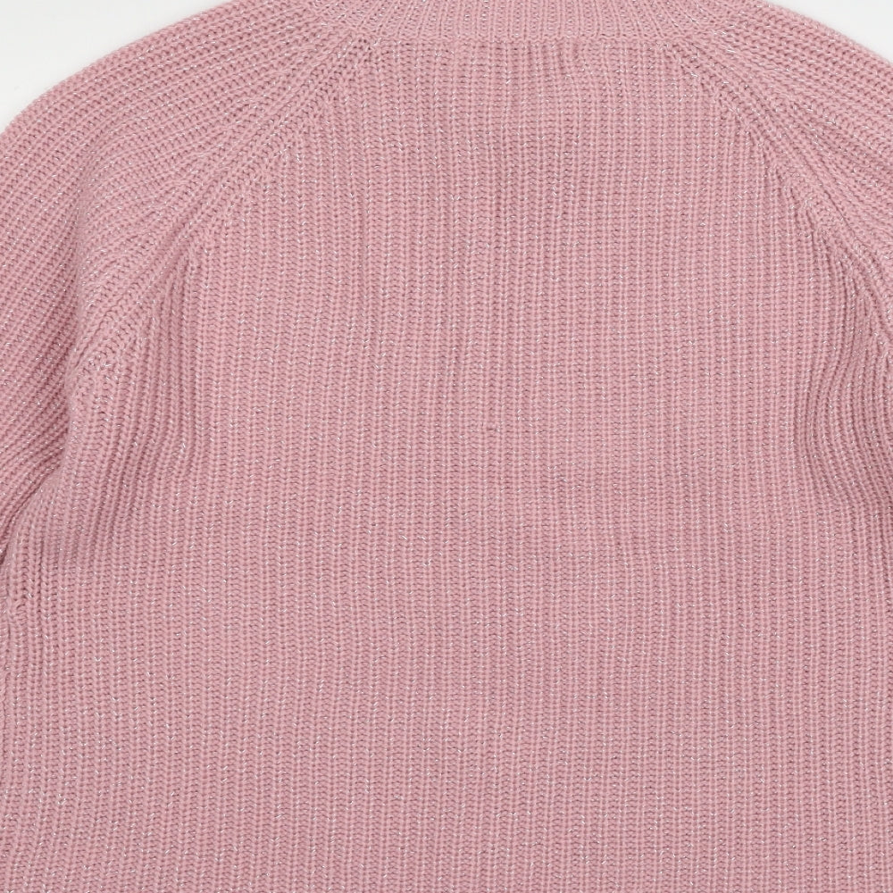 Pure & Natural Womens Pink  Knit Pullover Jumper Size M