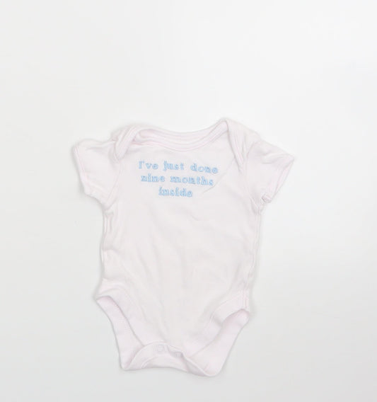 George Girls White   Babygrow One-Piece Size 0-3 Months