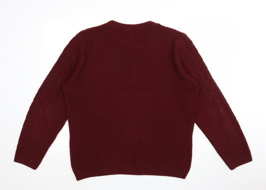 Burton Mens Red   Pullover Sweatshirt Size L