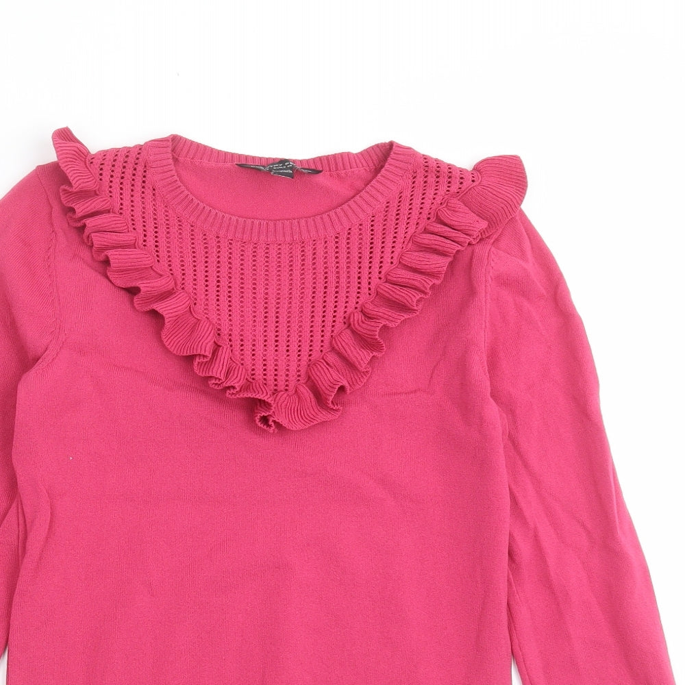 Dorothy Perkins Womens Pink  Knit Pullover Jumper Size 10