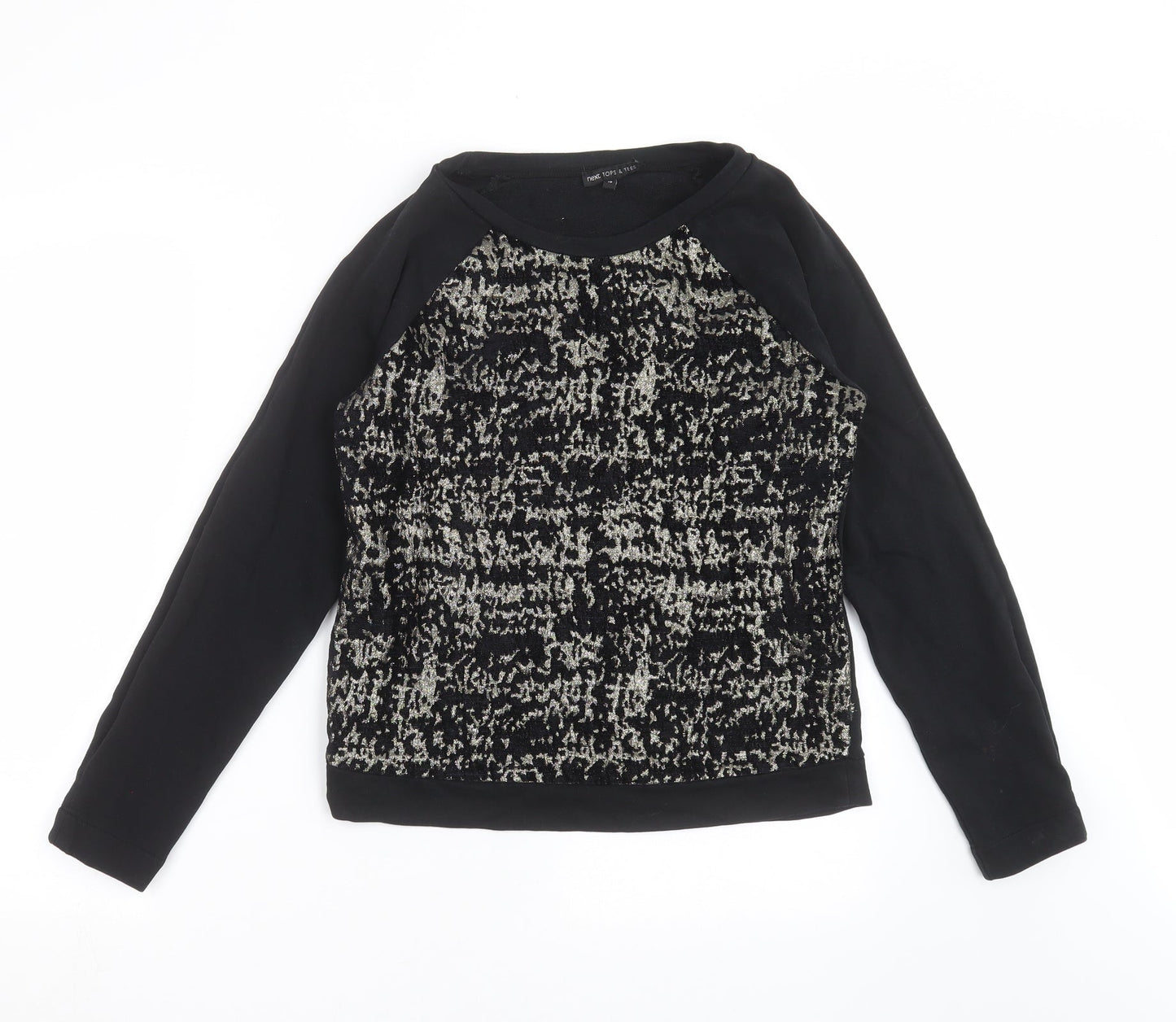 NEXT Womens Black   Pullover Sweatshirt Size 10