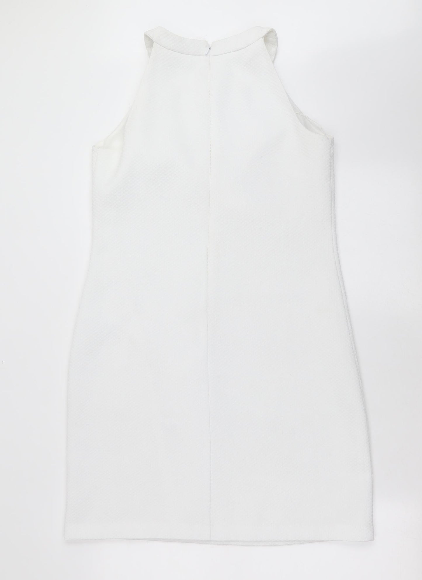 London Times Womens White Check  Shift  Size 6  - beaded