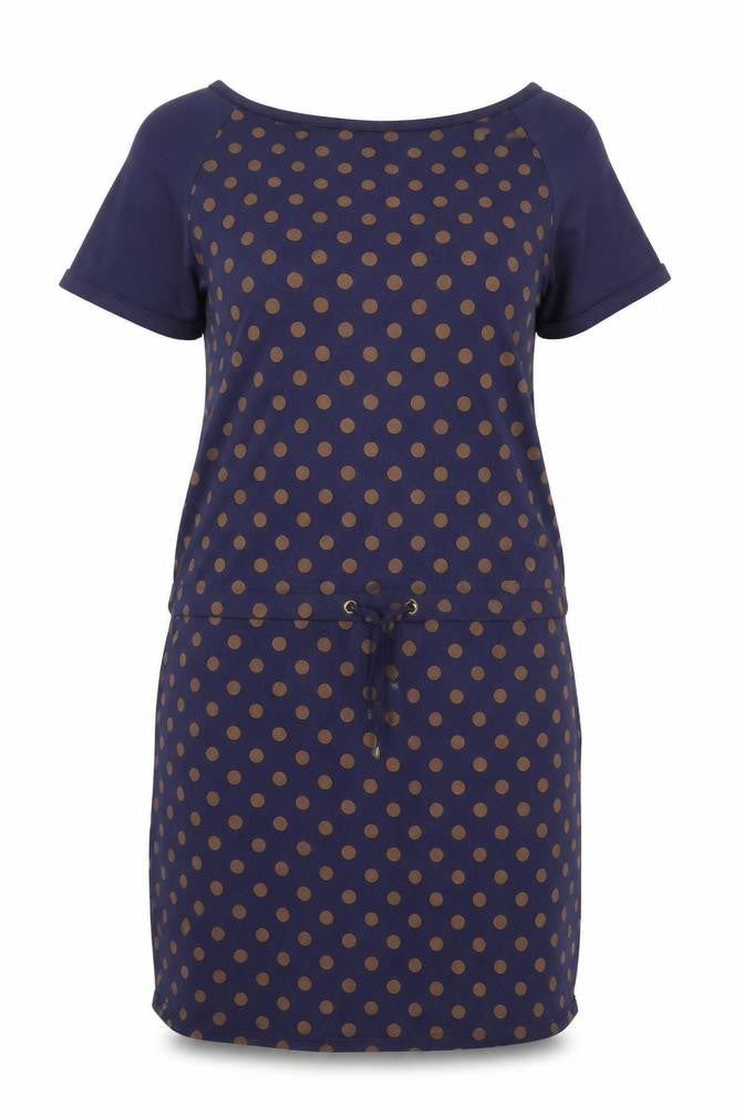 La Redoute Womens Blue Polka Dot  T-Shirt Dress  Size 12