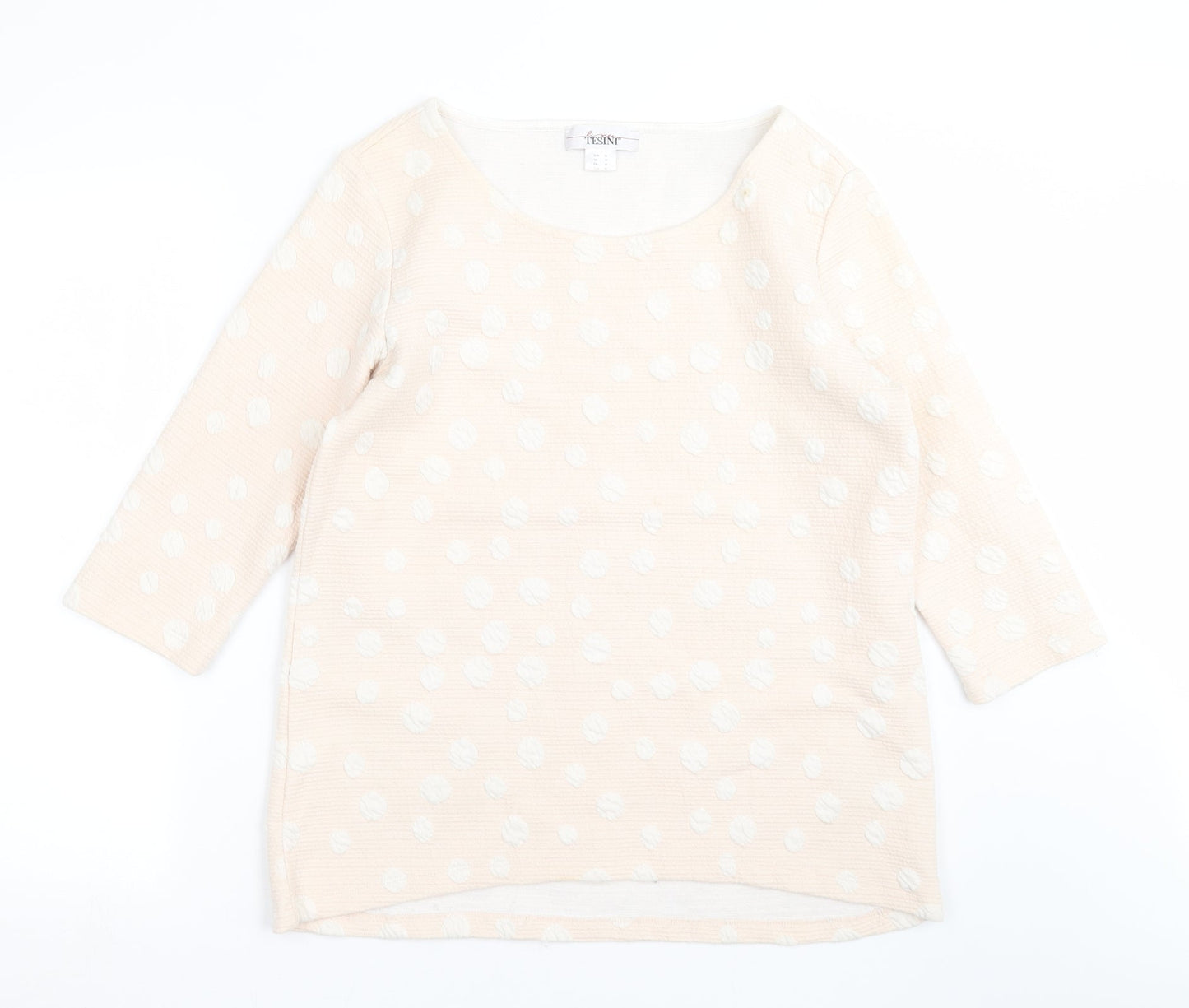 Tesini Womens Pink Geometric  Pullover Jumper Size 14