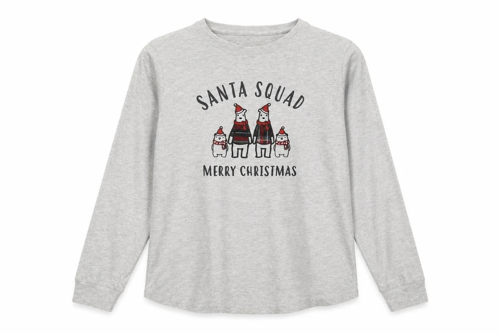 Avenue Womens Grey    Pyjama Top Size S  - christmas