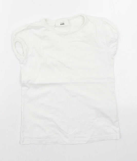 NEXT Girls White   Basic T-Shirt Size 9 Years