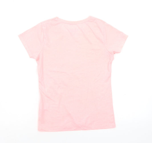 Miss e Vie Girls Pink   Basic T-Shirt Size 11-12 Years