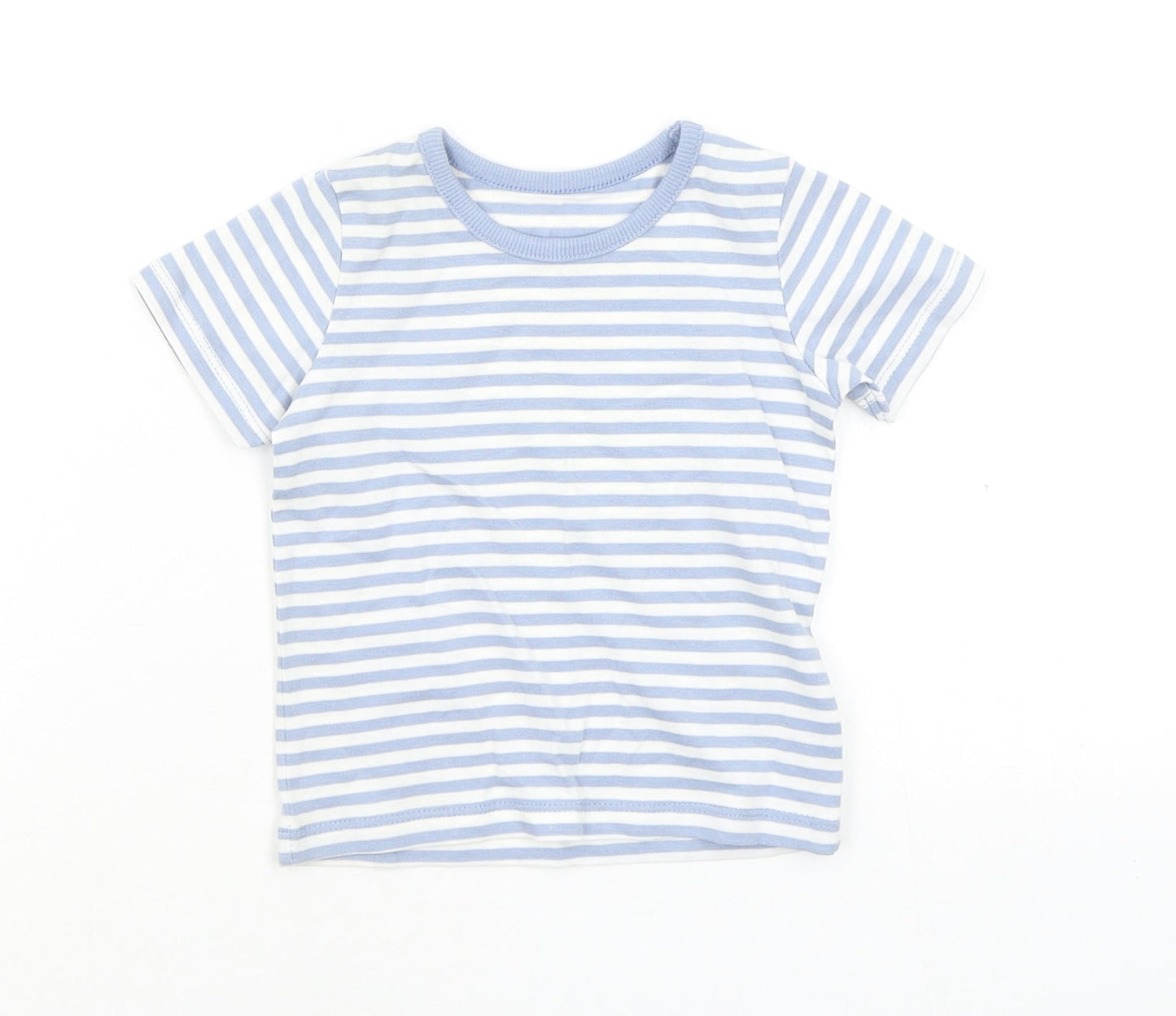 George Baby Blue Striped  Basic T-Shirt Size 3-6 Months
