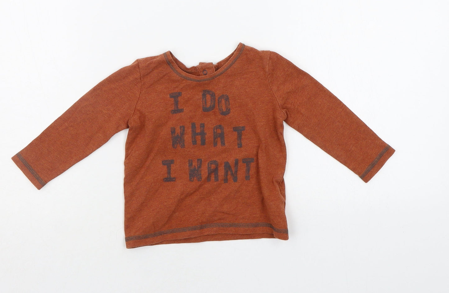 NEXT Baby Brown   Basic T-Shirt Size 6-9 Months