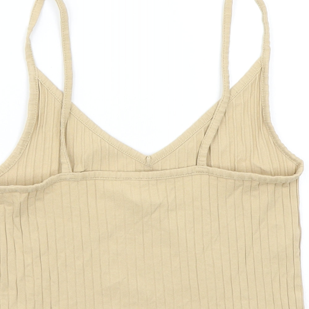 H&M Womens Beige   Basic Tank Size S