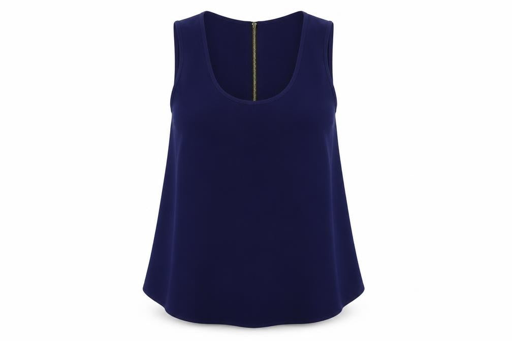 Topshop  Womens Blue   Basic Tank Size 10