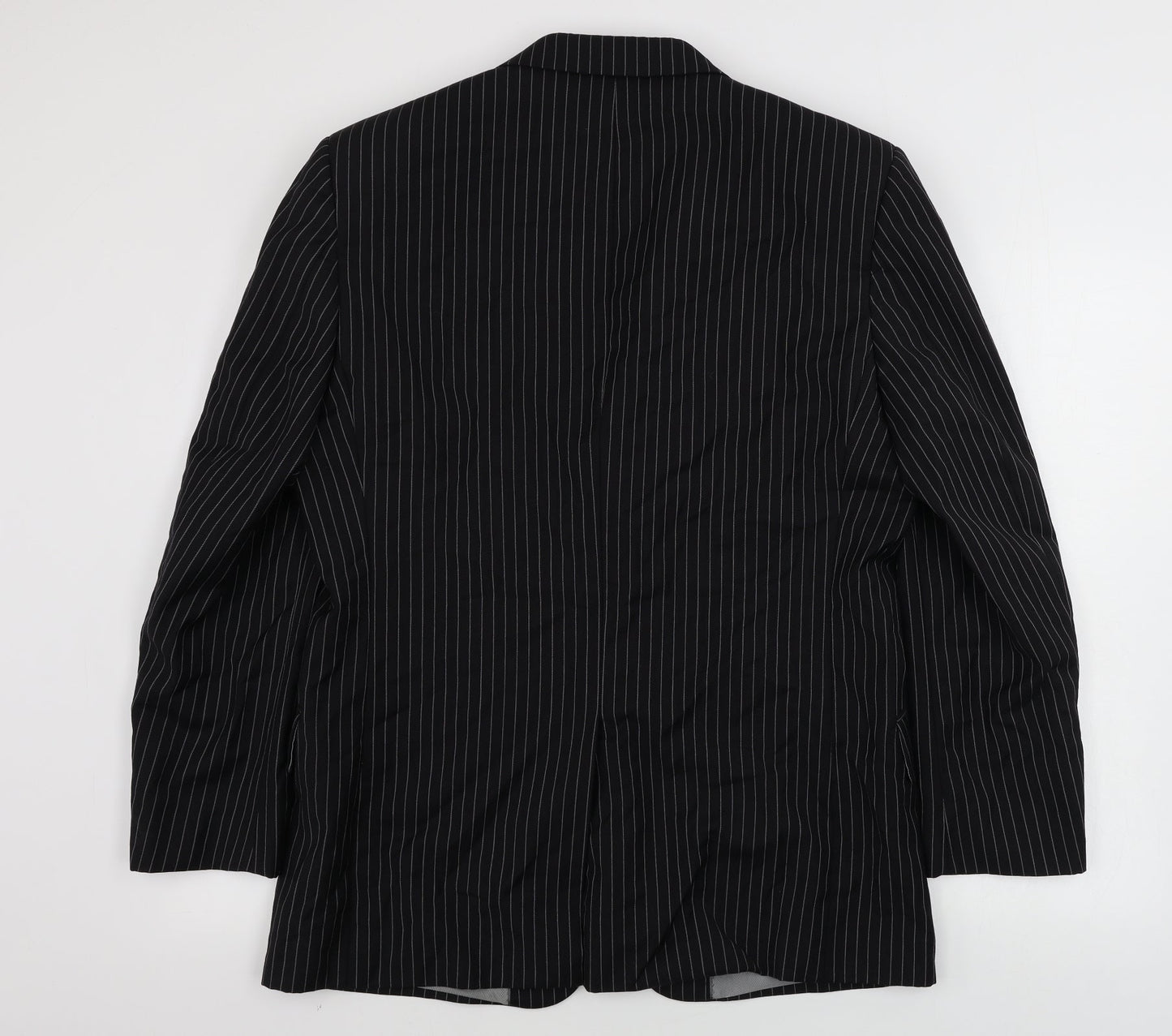 Charlton Gray   Mens Black Striped  Jacket Blazer Size 40