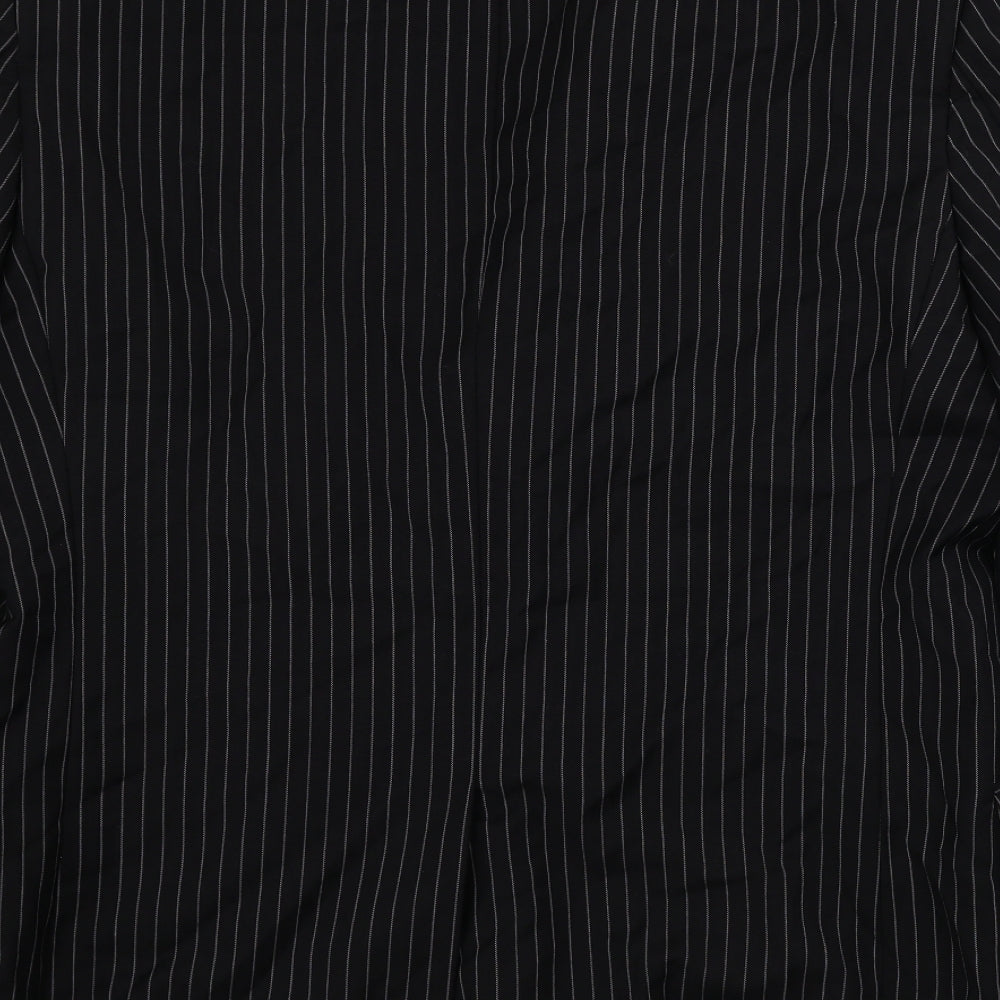 Charlton Gray   Mens Black Striped  Jacket Blazer Size 40