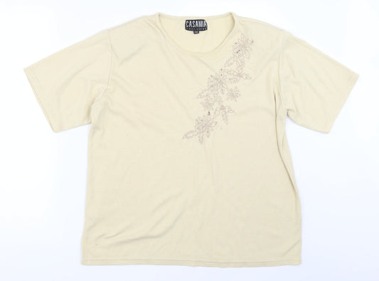 Casamia Womens Beige   Basic T-Shirt One Size