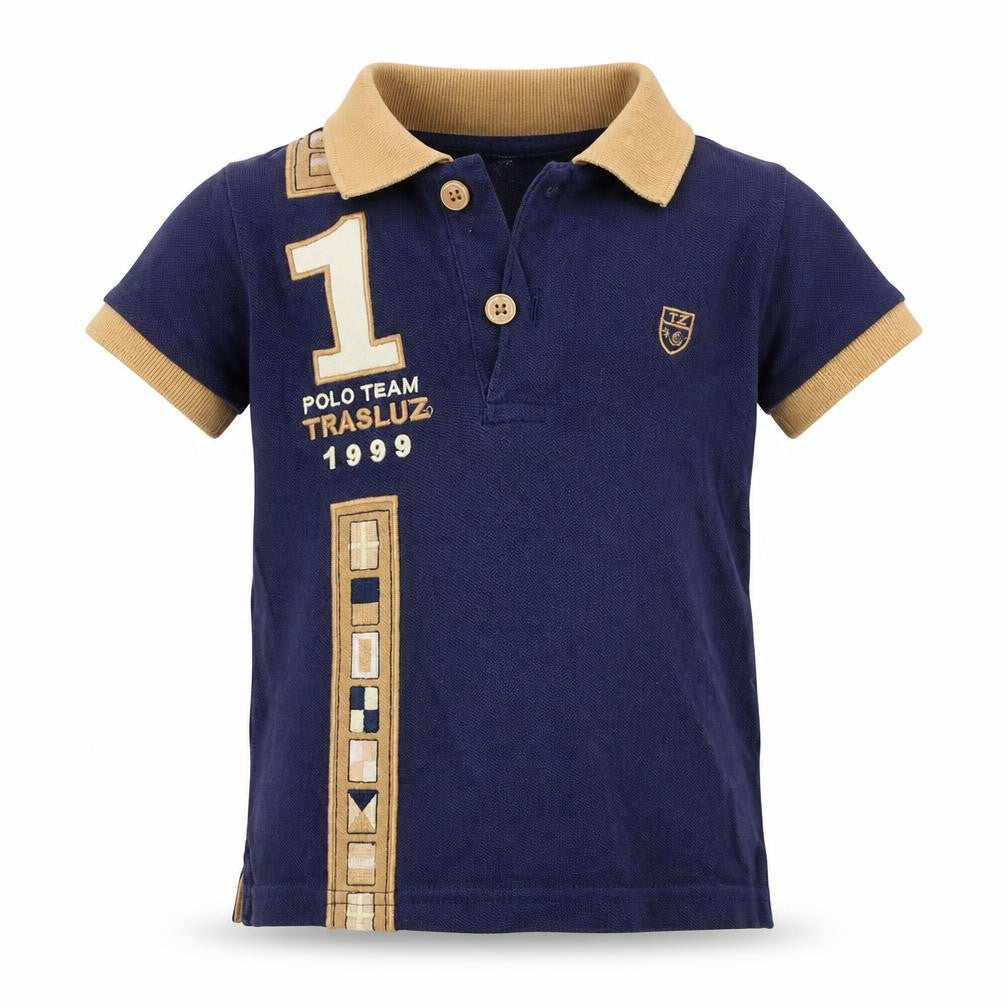 Trasluz Boys Blue   Basic Polo Size 3 Years