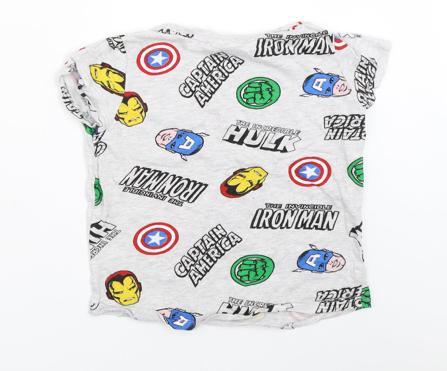 Marvel Boys Grey   Basic T-Shirt Size 7 Years  - marvel