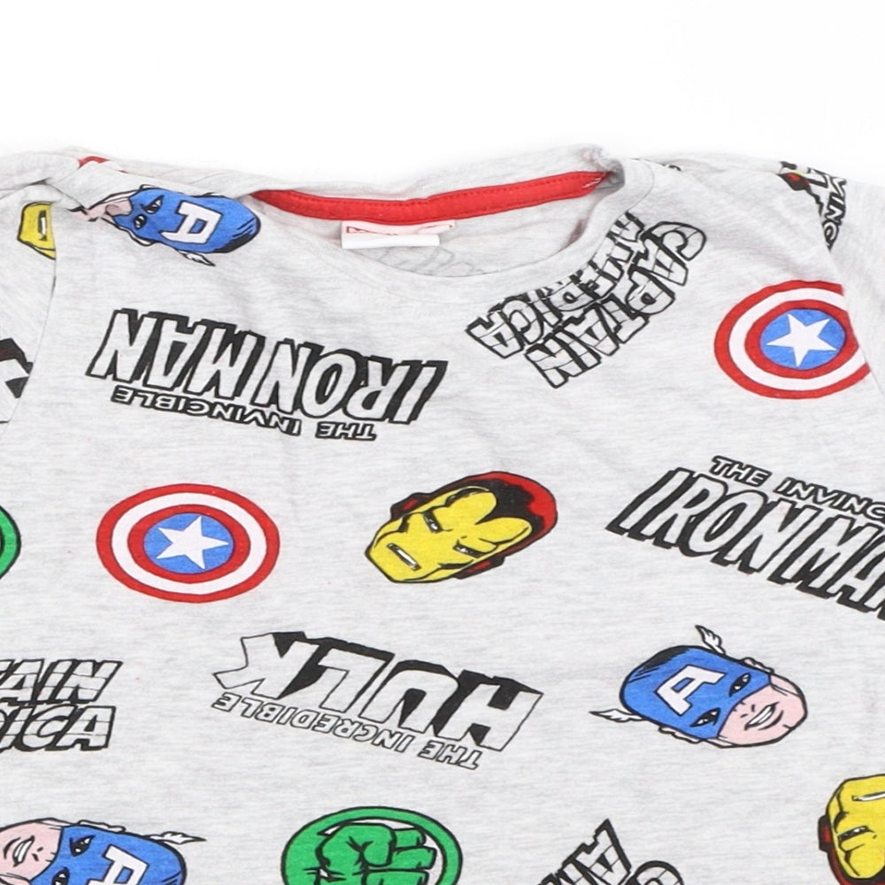 Marvel Boys Grey   Basic T-Shirt Size 7 Years  - marvel