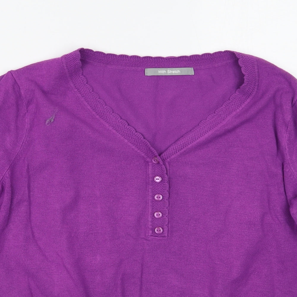Marks and Spencer Womens Purple   Pullover Jumper Size 14