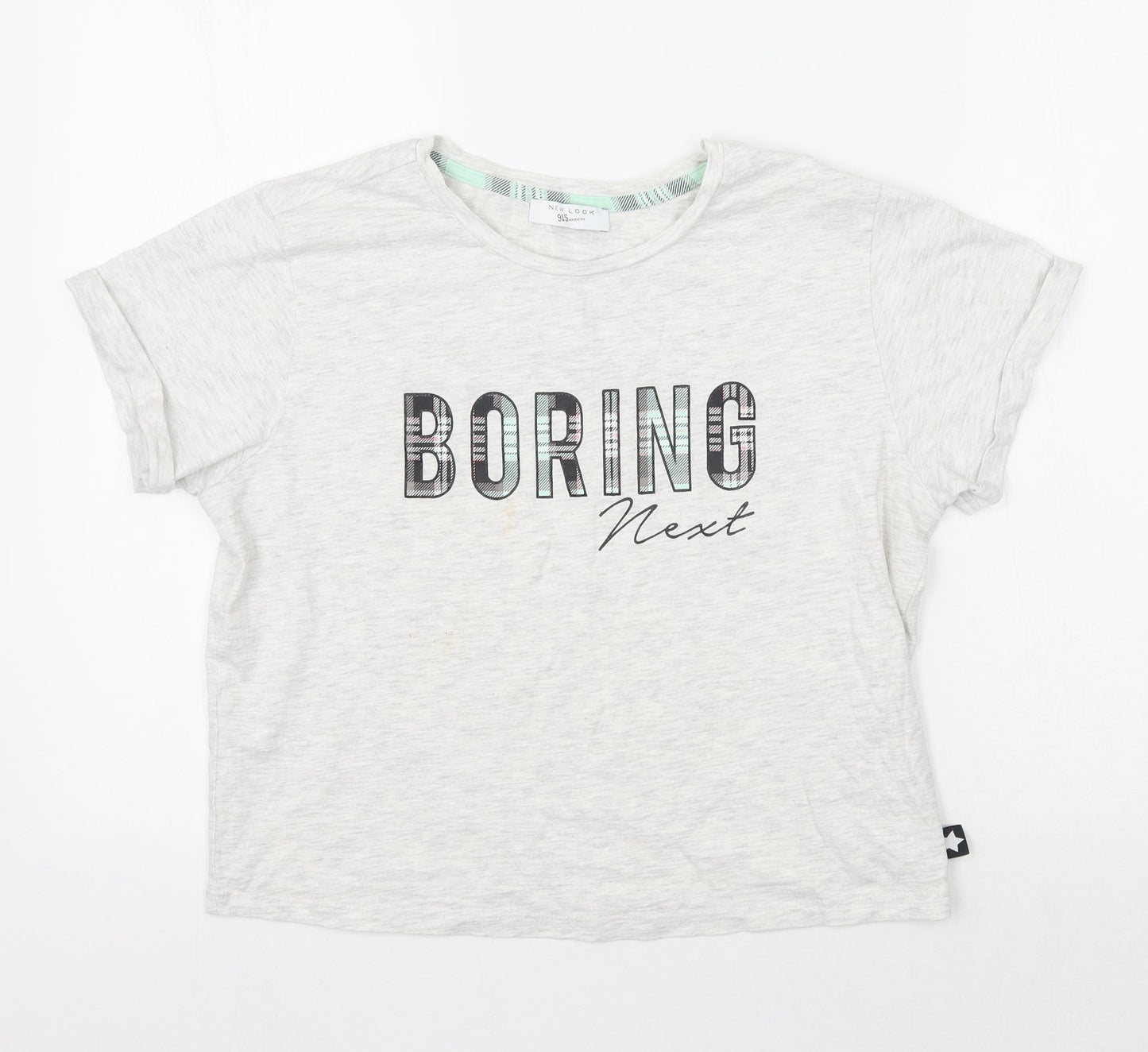 Newlook Girls Grey   Basic T-Shirt Size L