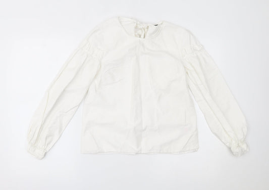 Topshop Womens White   Basic Blouse Size 6