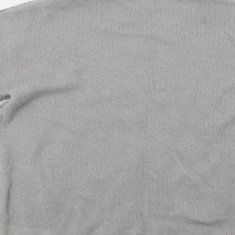 Noisy may Womens Grey Argyle/Diamond  Pullover Jumper Size S