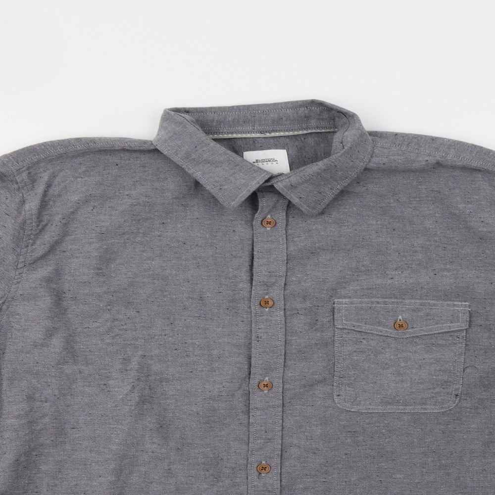 Burton Mens Grey    Button-Up Size XL