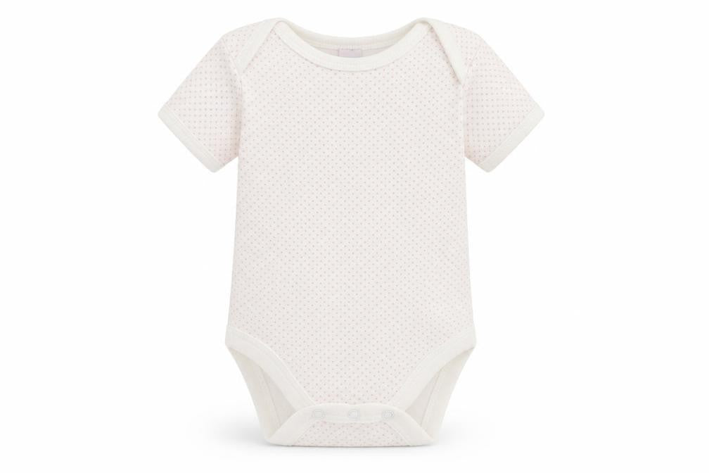 First Wish Baby White Polka Dot  Babygrow One-Piece Size 0-3 Months