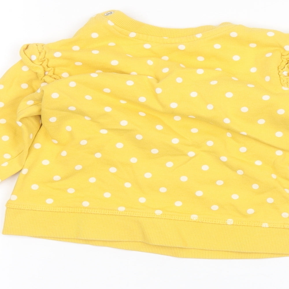 H&M Baby Yellow Polka Dot  Pullover Jumper Size 12-18 Months