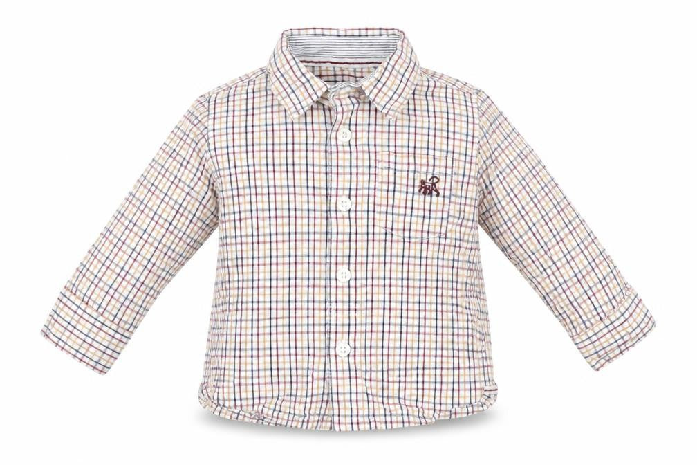 notting hill Boys Multicoloured Plaid  Basic Button-Up Size 6-9 Months