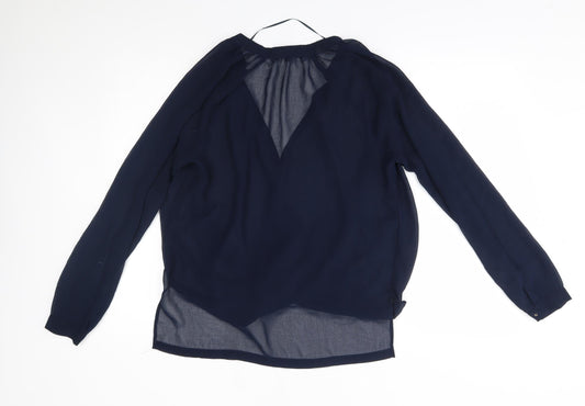 NEXT Womens Blue   Wrap Button-Up Size 12