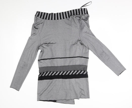 NUDE Womens Grey   Wrap Jumper Size 2