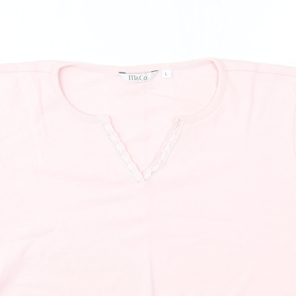 M&Co Womens Pink   Pullover Jumper Size L