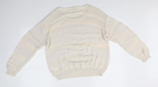 H&M Womens Ivory   Pullover Jumper Size L