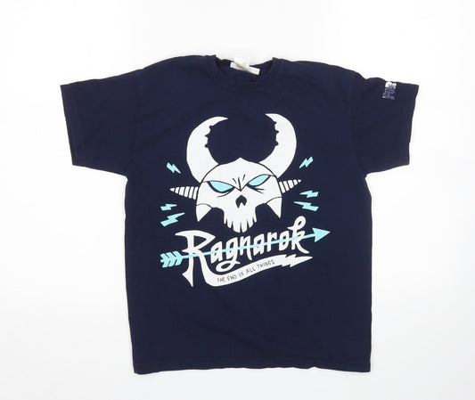 Matalan Boys Blue   Basic T-Shirt Size M  - Fortnite