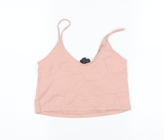 Topshop Womens Pink   Cropped Tank Size 8
