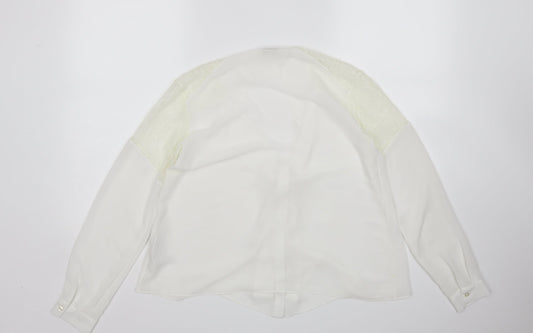 Miss Selfridge Womens White   Basic Button-Up Size 6