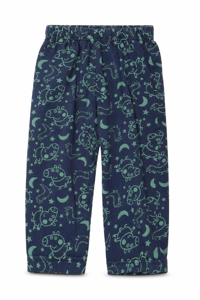 Preworn Baby Blue Solid   Pyjama Pants Size 18-24 Months  - Peppa Pig George Dinosaur