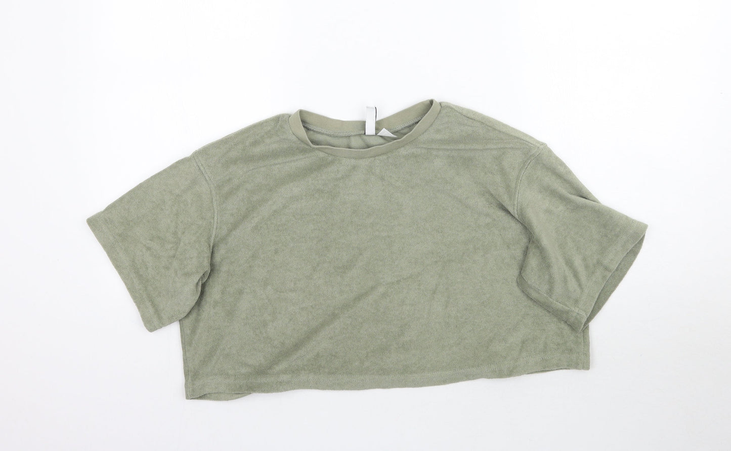 H&M Womens Green   Cropped T-Shirt Size S
