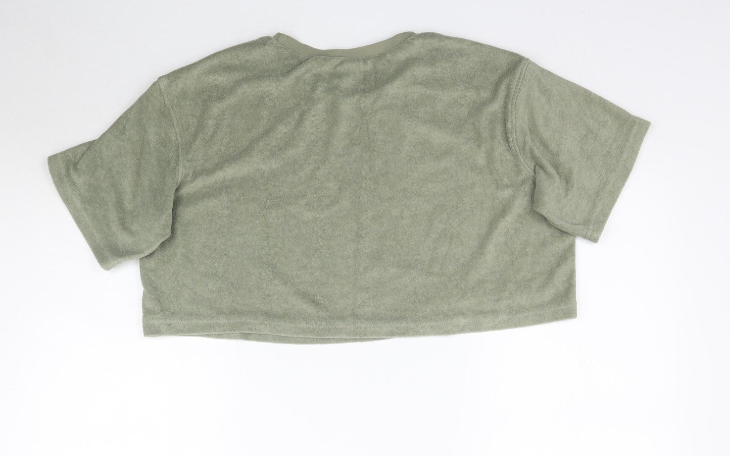 H&M Womens Green   Cropped T-Shirt Size S