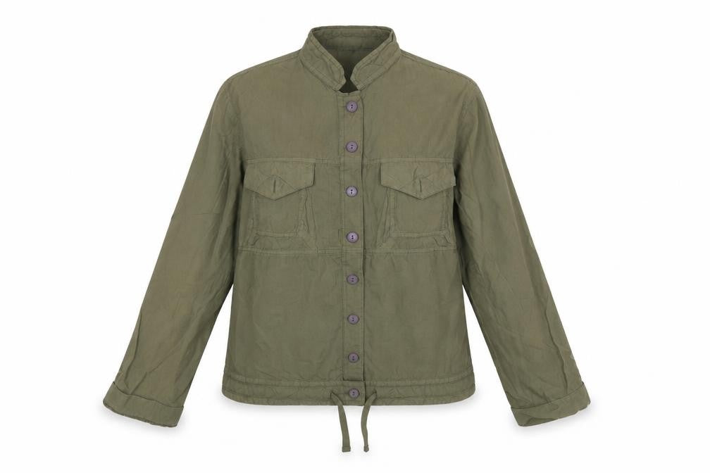 Manos Bratis Womens Green   Basic Button-Up Size S