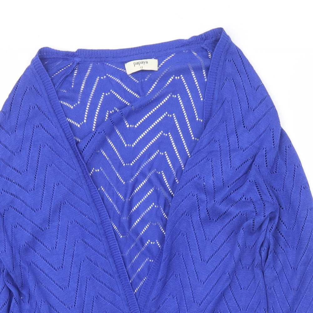 Papaya Womens Blue   Cardigan Jumper Size 12