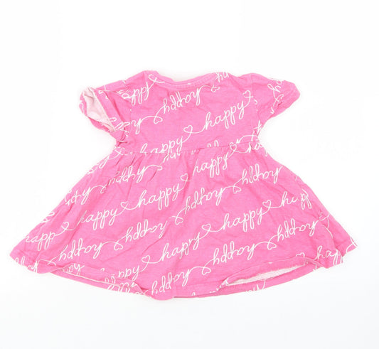 Studio Girls Pink Geometric  T-Shirt Dress  Size 12-18 Months
