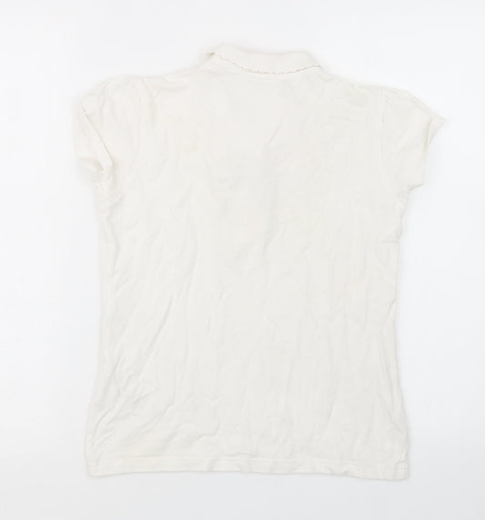 George Girls White   Basic Polo Size 11-12 Years