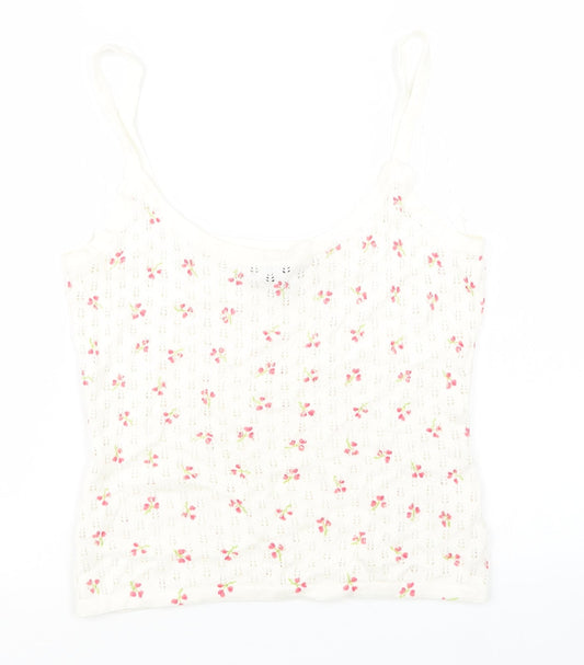 INC International Concepts Womens White Floral  Pullover Jumper Size L
