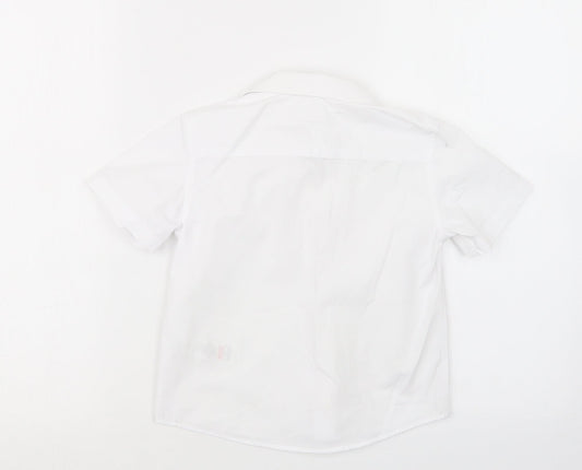 Lily & Dan Boys White   Basic Button-Up Size 4-5 Years