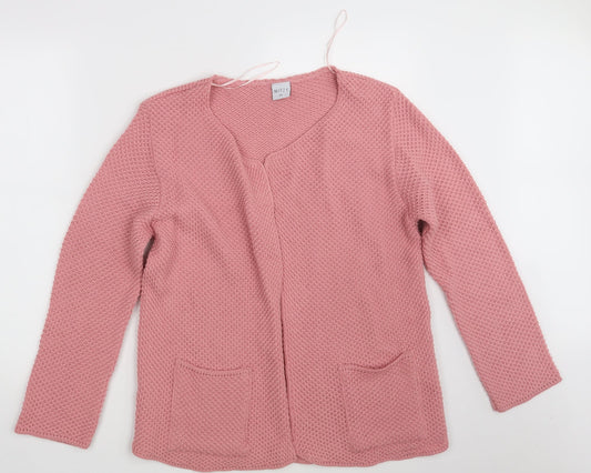 MITZY Womens Pink  Knit Wrap Jumper Size XL
