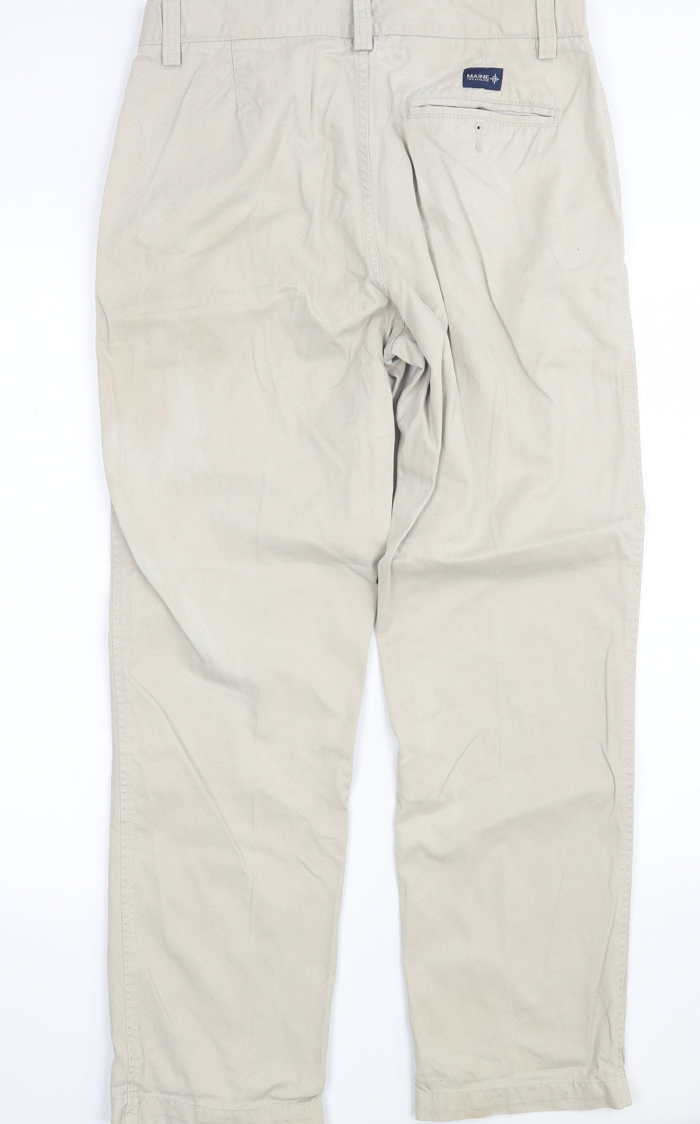 Maine Mens Beige  Denim Trousers  Size 32 in L28 in