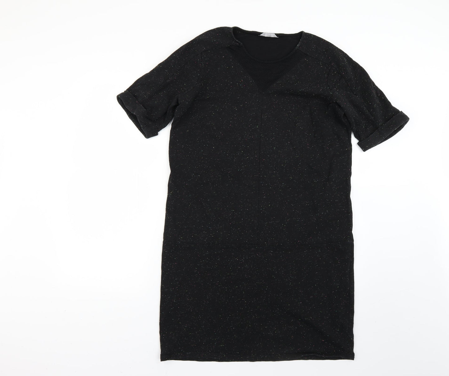 Marks and Spencer Womens Black Polka Dot  Jumper Dress  Size 14