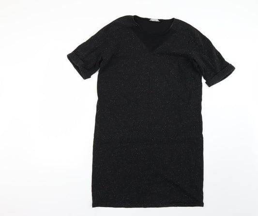 Marks and Spencer Womens Black Polka Dot  Jumper Dress  Size 14